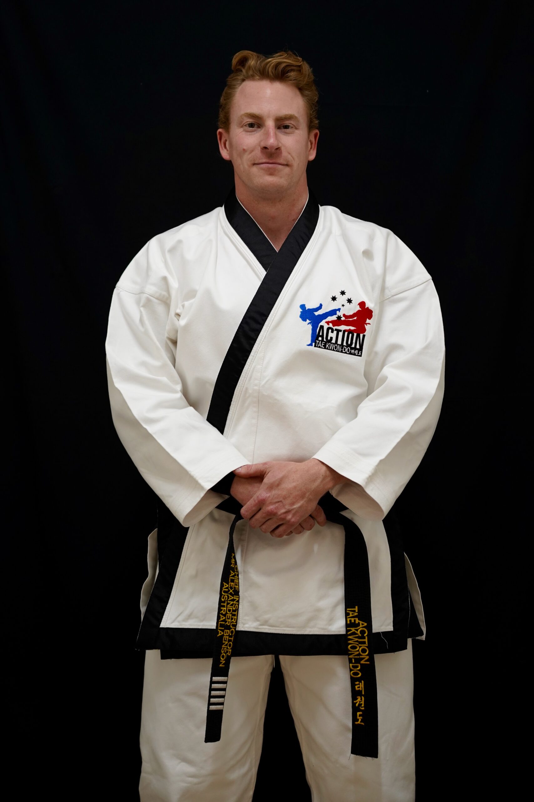 Chief Instructor Alex Benson of Action Tae Kwon-Do. Leading martial arts in Canberra.