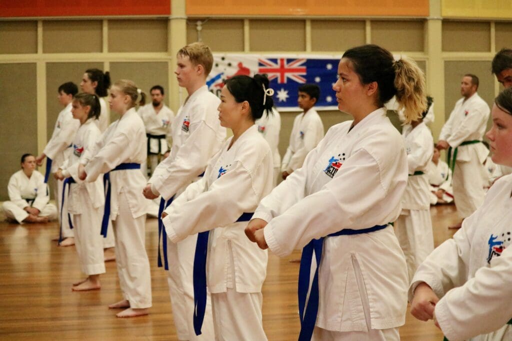 Blue belts at the March Grading 2024